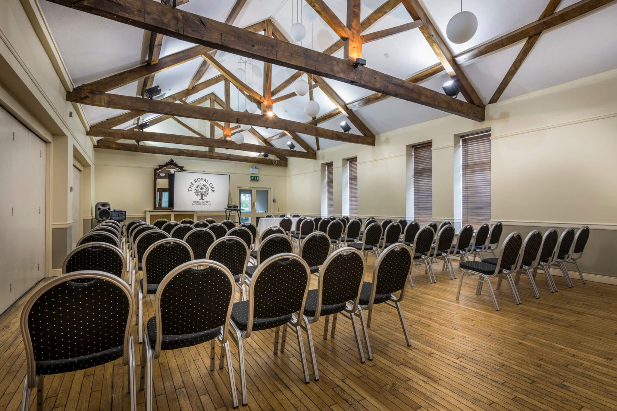 theatre style set up Powis Suite